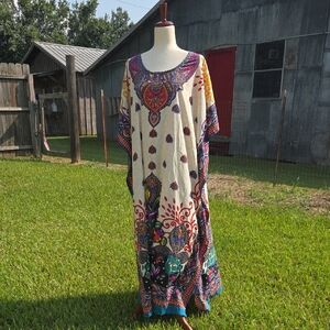 Sante floral Muu Muu Bohemian Kaftan Dress